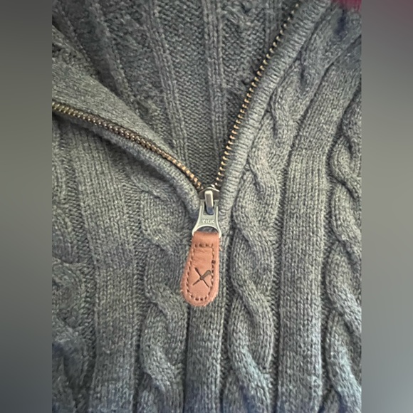 NWOT Denver Hayes Mens Cable Knit 🧶 Sweater w/ Zipper at Neck!! - Picture 3 of 8